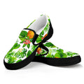 Aloha Hawaiian Pineapple Pattern Print Black Slip On Sneakers