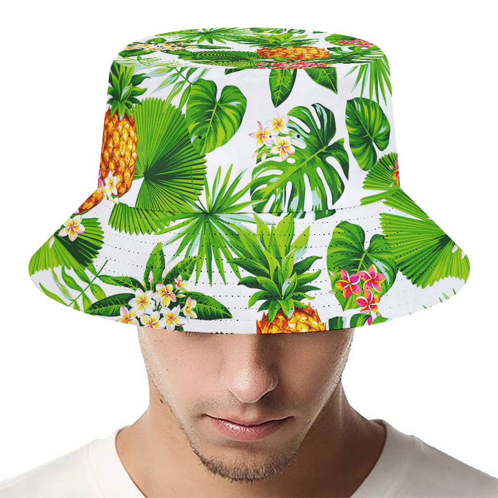 Aloha Hawaiian Pineapple Pattern Print Bucket Hat