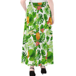 Aloha Hawaiian Pineapple Pattern Print Chiffon Maxi Skirt