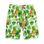 Aloha Hawaiian Pineapple Pattern Print Cotton Shorts