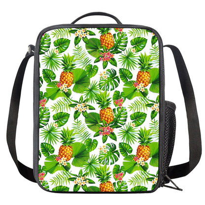Aloha Hawaiian Pineapple Pattern Print Crossbody Lunch Bag