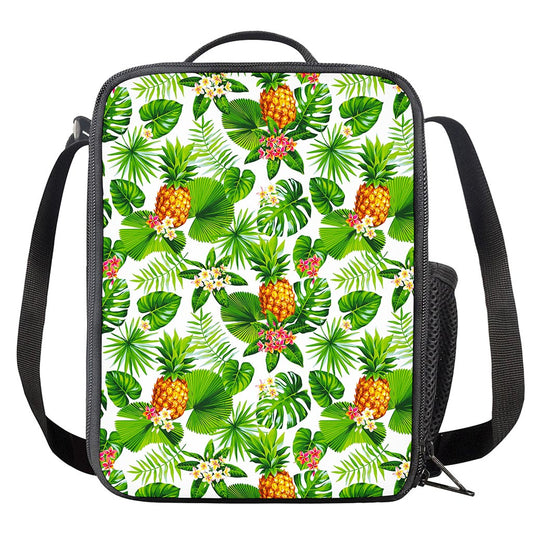 Aloha Hawaiian Pineapple Pattern Print Crossbody Lunch Bag