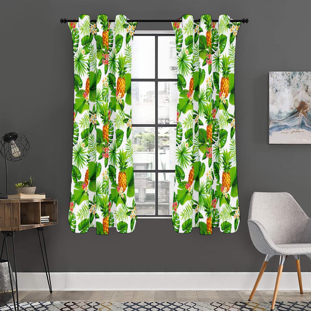 Aloha Hawaiian Pineapple Pattern Print Curtain