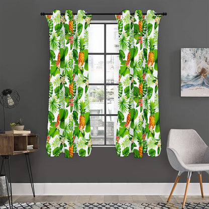 Aloha Hawaiian Pineapple Pattern Print Curtain