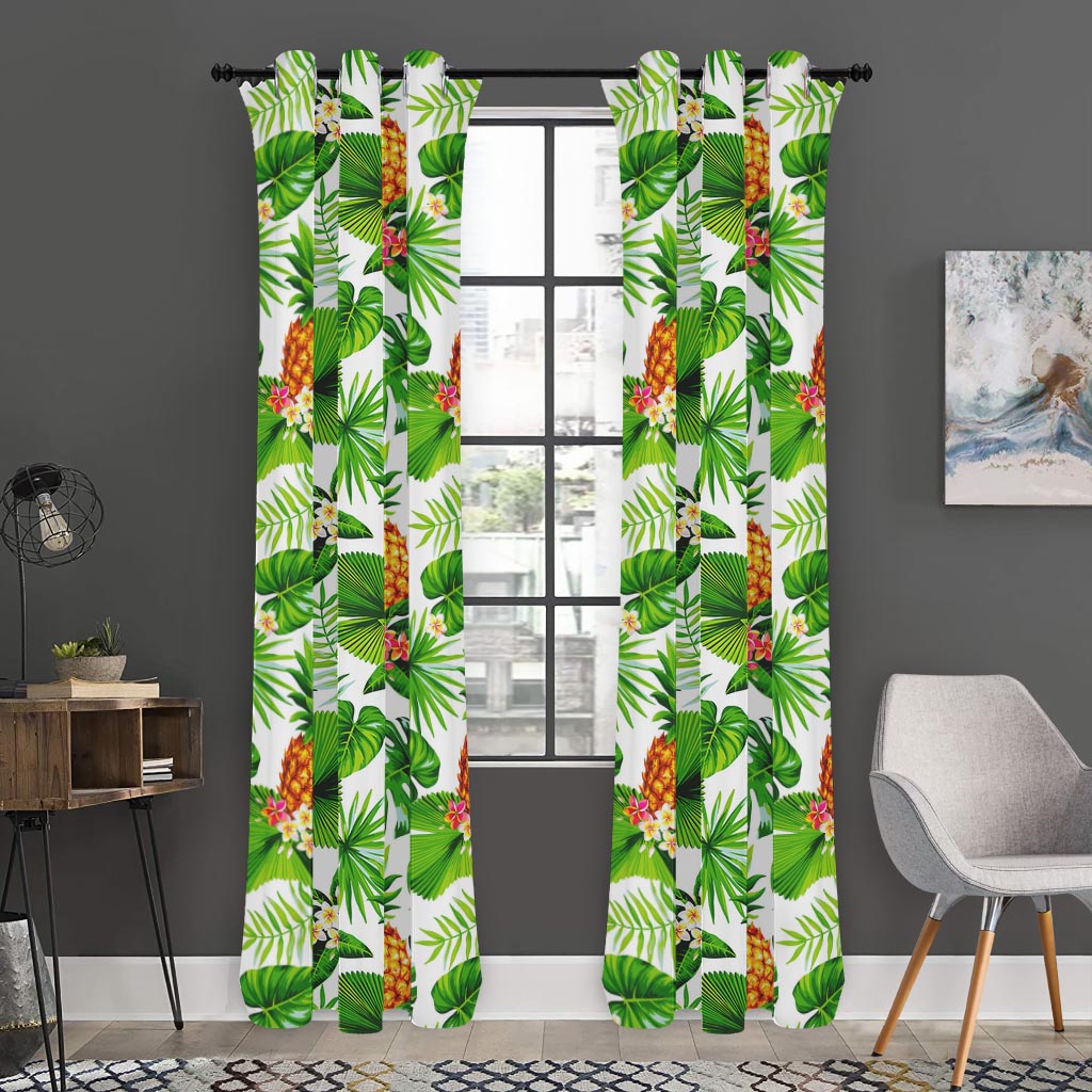 Aloha Hawaiian Pineapple Pattern Print Curtain