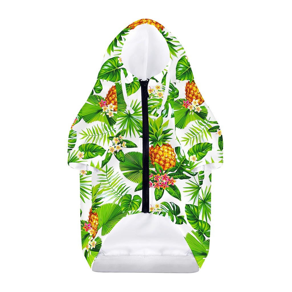 Aloha Hawaiian Pineapple Pattern Print Dog Zip Up Hoodie