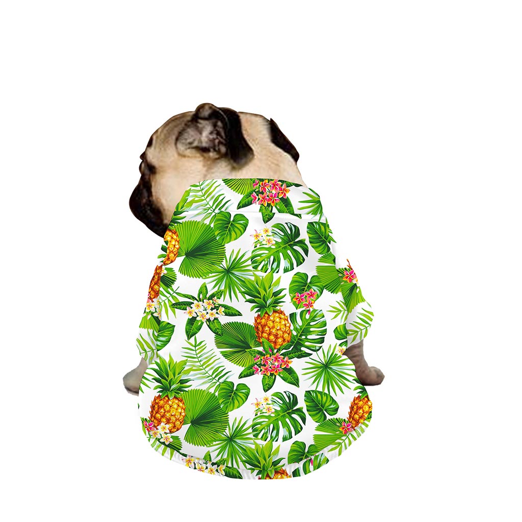 Aloha Hawaiian Pineapple Pattern Print Dog Zip Up Jacket