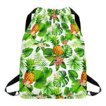 Aloha Hawaiian Pineapple Pattern Print Drawstring Backpack