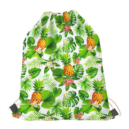 Aloha Hawaiian Pineapple Pattern Print Drawstring Bag
