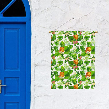 Aloha Hawaiian Pineapple Pattern Print Garden Flag