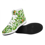 Aloha Hawaiian Pineapple Pattern Print High Top Leather Sneakers