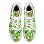 Aloha Hawaiian Pineapple Pattern Print High Top Leather Sneakers