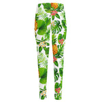 Aloha Hawaiian Pineapple Pattern Print High-Waisted Pocket Leggings