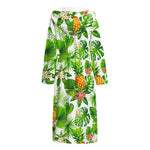 Aloha Hawaiian Pineapple Pattern Print Hooded Bathrobe