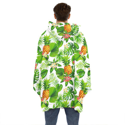 Aloha Hawaiian Pineapple Pattern Print Hoodie Blanket