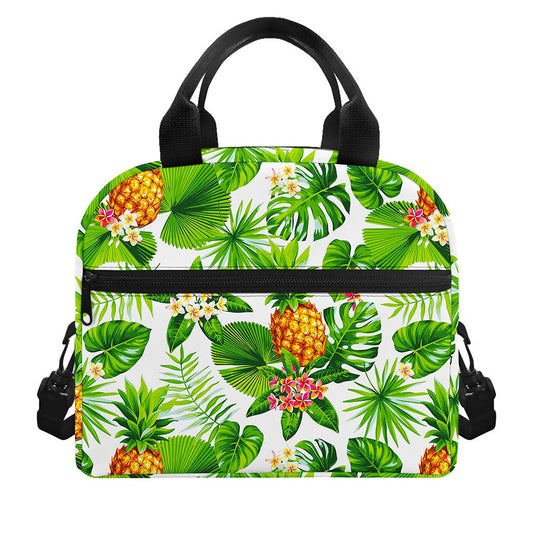 Aloha Hawaiian Pineapple Pattern Print Insulated Lunch Bag