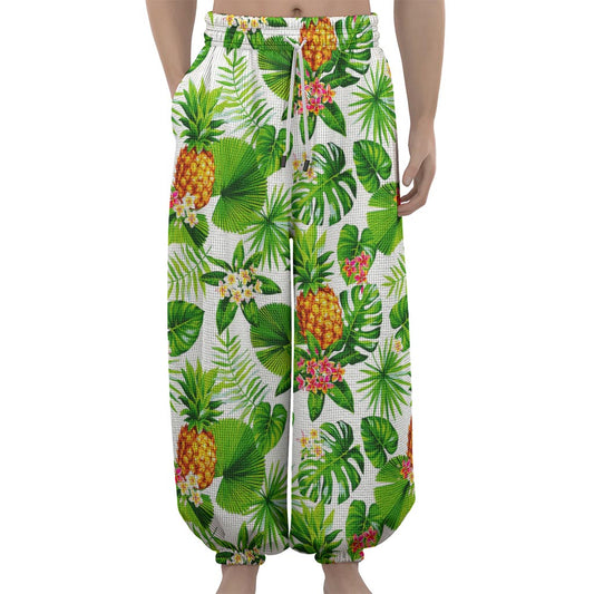 Aloha Hawaiian Pineapple Pattern Print Lantern Pants