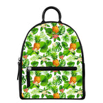 Aloha Hawaiian Pineapple Pattern Print Leather Backpack