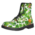 Aloha Hawaiian Pineapple Pattern Print Lace-Up Boots