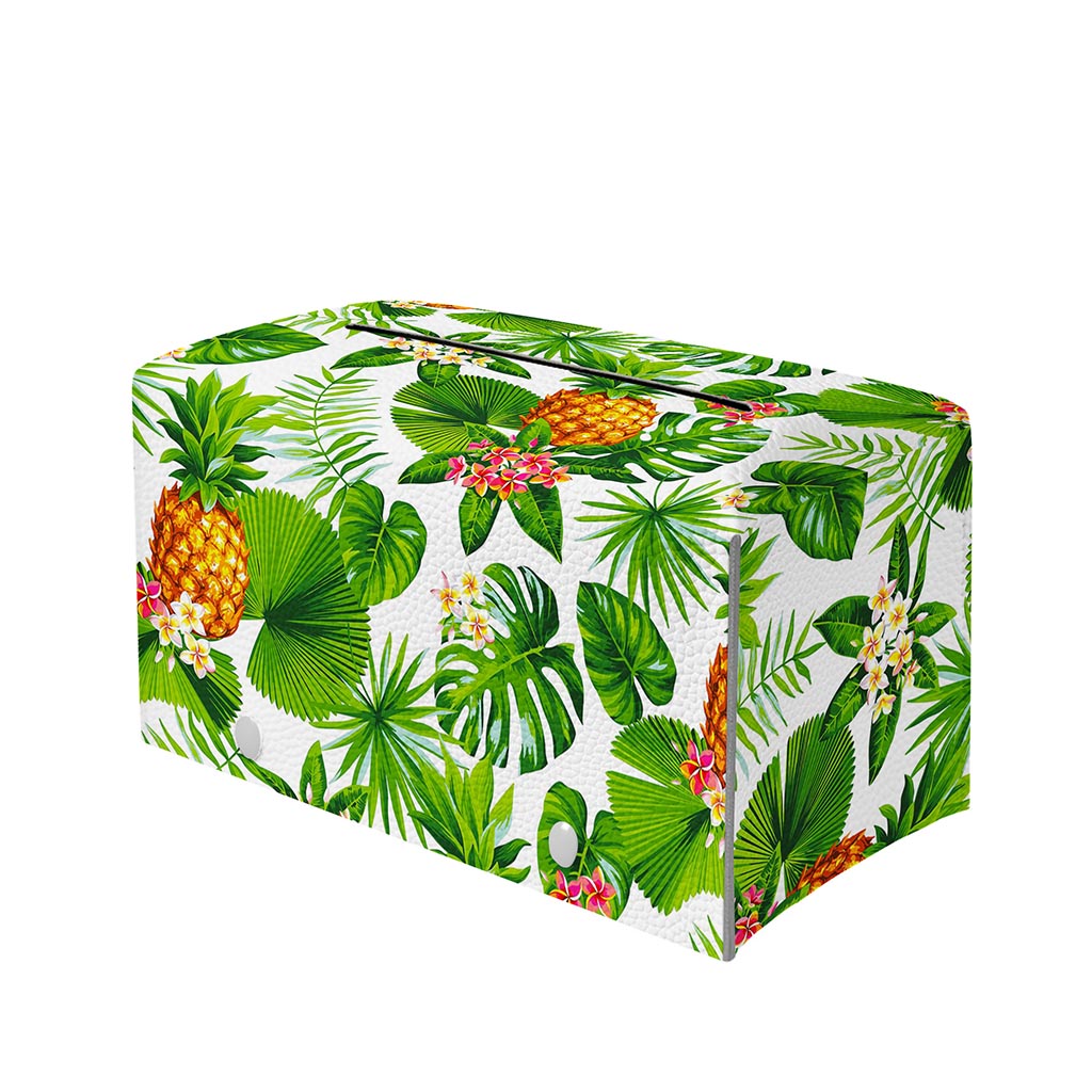 Aloha Hawaiian Pineapple Pattern Print Leather Tissue Box Cover