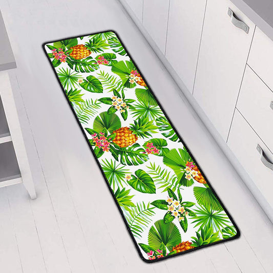 Aloha Hawaiian Pineapple Pattern Print Long Kitchen Mat