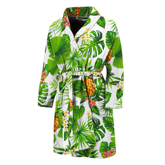 Aloha Hawaiian Pineapple Pattern Print Men's Bathrobe