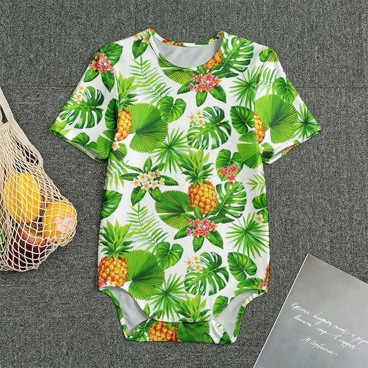 Aloha Hawaiian Pineapple Pattern Print Men's Bodysuit
