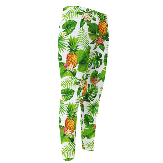 Aloha Hawaiian Pineapple Pattern Print Men's Compression Pants