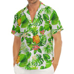 Aloha Hawaiian Pineapple Pattern Print Men's Deep V-Neck Shirt