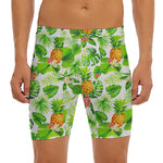 Aloha Hawaiian Pineapple Pattern Print Men's Long Boxer Briefs