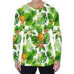 Aloha Hawaiian Pineapple Pattern Print Men's Long Sleeve T-Shirt