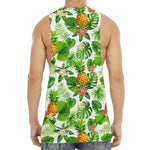 Aloha Hawaiian Pineapple Pattern Print Men's Muscle Tank Top