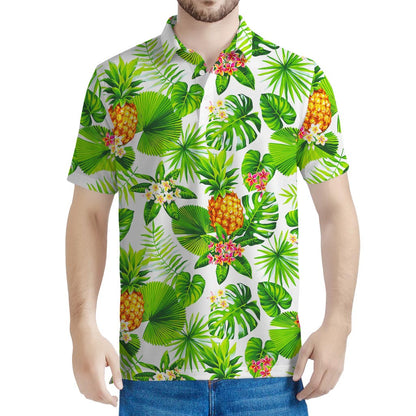 Aloha Hawaiian Pineapple Pattern Print Men's Polo Shirt