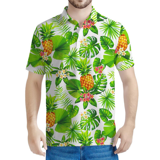 Aloha Hawaiian Pineapple Pattern Print Men's Polo Shirt