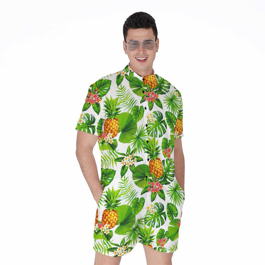Aloha Hawaiian Pineapple Pattern Print Men's Rompers