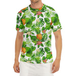 Aloha Hawaiian Pineapple Pattern Print Men's Short Sleeve Rash Guard