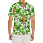 Aloha Hawaiian Pineapple Pattern Print Men's Short Sleeve Rash Guard