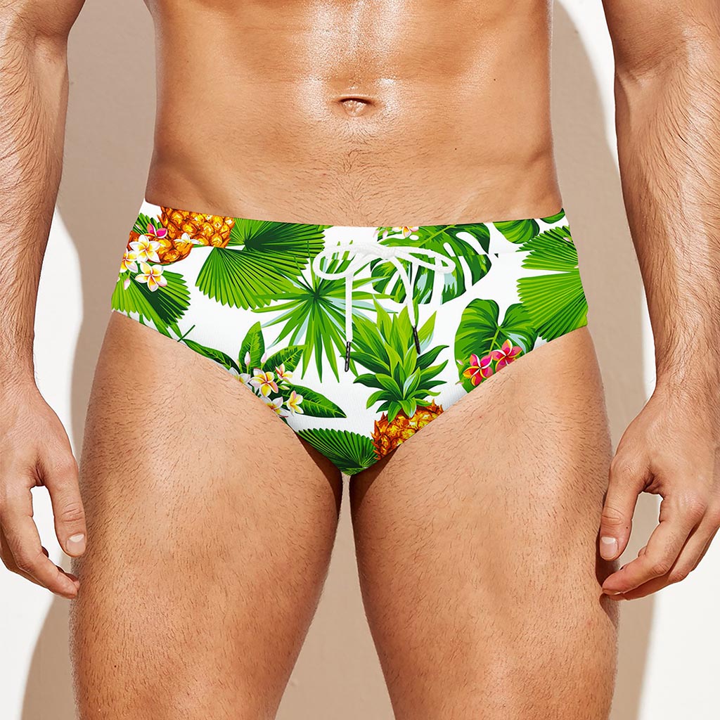 Aloha Hawaiian Pineapple Pattern Print Men's Swim Briefs