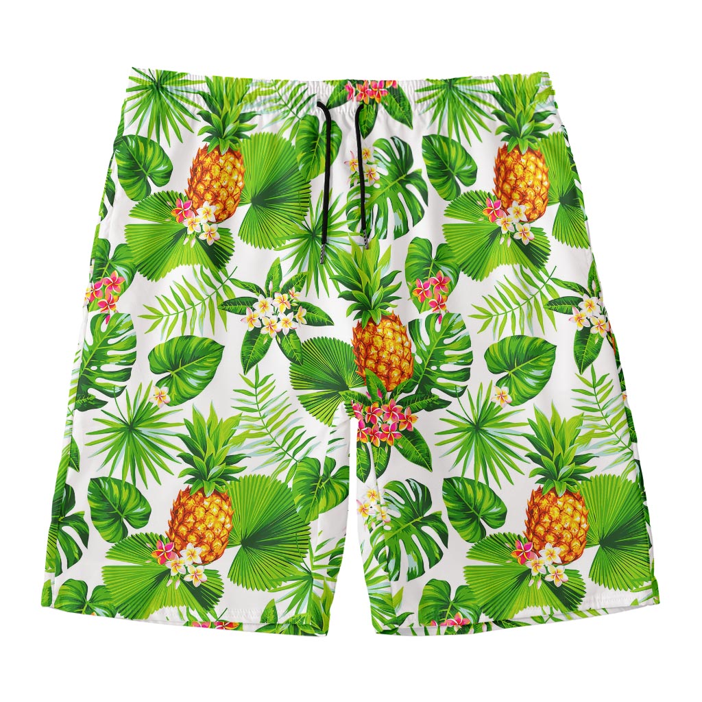 Aloha Hawaiian Pineapple Pattern Print Men's Swim Trunks