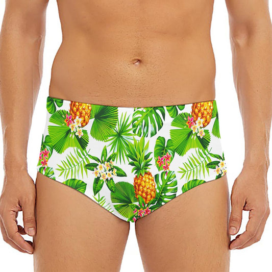 Aloha Hawaiian Pineapple Pattern Print Men's Triangle Swim Briefs
