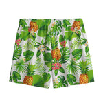 Aloha Hawaiian Pineapple Pattern Print Mesh Shorts