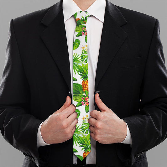 Aloha Hawaiian Pineapple Pattern Print Necktie