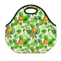 Aloha Hawaiian Pineapple Pattern Print Neoprene Lunch Bag