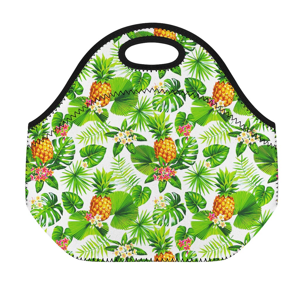 Aloha Hawaiian Pineapple Pattern Print Neoprene Lunch Bag