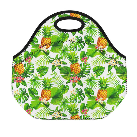 Aloha Hawaiian Pineapple Pattern Print Neoprene Lunch Bag