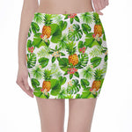 Aloha Hawaiian Pineapple Pattern Print Pencil Mini Skirt