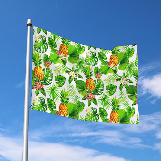 Aloha Hawaiian Pineapple Pattern Print Polyester Flag