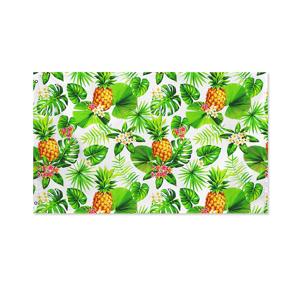 Aloha Hawaiian Pineapple Pattern Print Polyester Flag