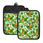 Aloha Hawaiian Pineapple Pattern Print Pot Holders With Pocket