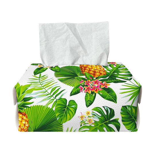 Aloha Hawaiian Pineapple Pattern Print Rectangle Tissue Box Cover